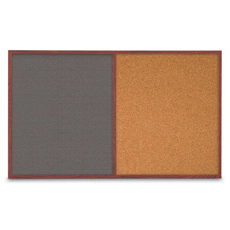 United Visual Products Enclosed Corkboard, 3 Door, 96"x48", 4" Fra UV3406-GOLD-ULTMAR
